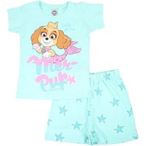 Paw Patrol Skye merpup ready for my adventure shortama/pyjama katoen groen maat 116