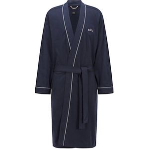 BOSS Kimono - heren ochtendjas (dun) - donkerblauw - Maat: M