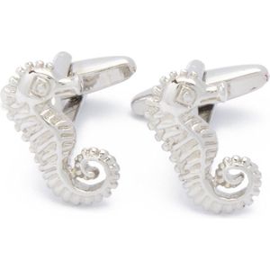 Manchetknopen - Zeepaardje Seahorse Zilverkleur