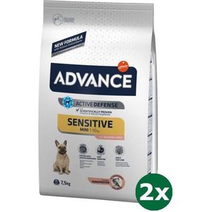 2x7,5 kg Advance mini sensitive hondenvoer