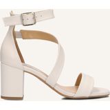 Notre-v - Sandalen - Wit - Leer - 5 cm Blokhak