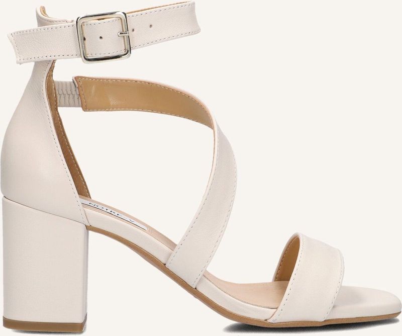 Notre-v - Sandalen - Wit - Leer - 5 cm Blokhak