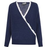 DreiMaster - Vintage - Trui - Navy / Wit - Lange Mouw