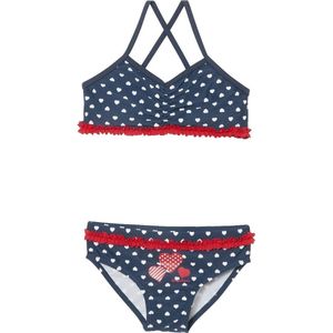 Playshoes Bikini Hartjes Uv-werend Blauw Meisjes Maat 98/104