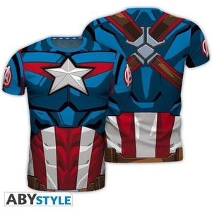 Marvel - Cosplay Captain America Mannen-T-shirt - L