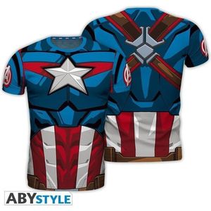 Marvel - Cosplay Captain America Mannen-T-shirt