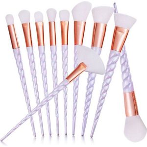 10-pack make-upborstels, eenhoorn - paars