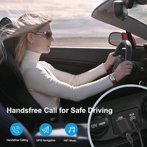 Bluetooth USB-ontvanger voor muziek en handsfree bellen - Plug & Play met geïntegreerde microfoon voor auto en thuis