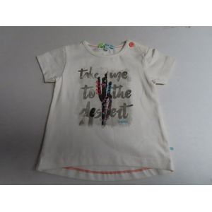 T shirt korte mouw meisje - Ecru - Take me to the desert - 3 maand 62