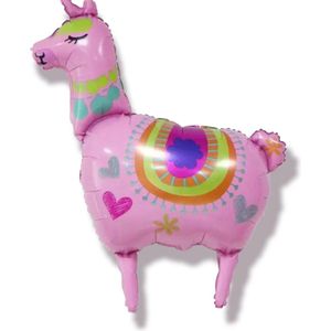 Lama folie ballon, Roze, alpaca, 89x71cm Kindercrea