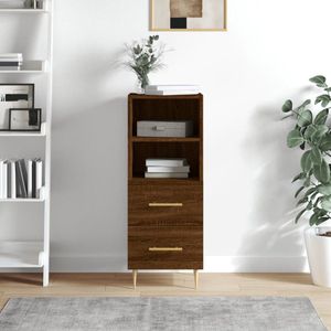 The Living Store Dressoir - Moderne - Kast - 34.5 x 34 x 90 cm - Bruineiken