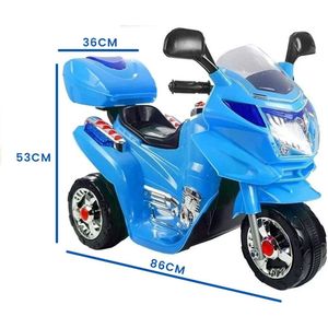 Elektrische kindermotor - driewieler - tot 3 km/u - blauw