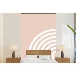 Abstract - Kunst - Regenboog - Wit - Roze - Behangpapier