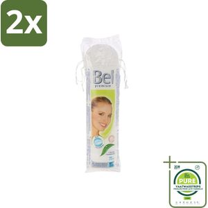 Hartmann Bel - Wattenpads Premium Klein Rond - 75 stuks per verpakking - Voordeelverpakking - 2 stuks - Bel wattenpads - Biologische wattenpads
