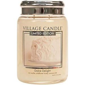 Village Candle Geurkaars - Dolce Delight Ø9,5 x 15 cm Wax Crème