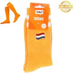 Koningsdag Sokken - Oranje - 36 t/m 41 - Heren & Dames - Kingsday - 1 paar - Kledingsaccesores - koningsdag kleding - koningsdag accessoires
