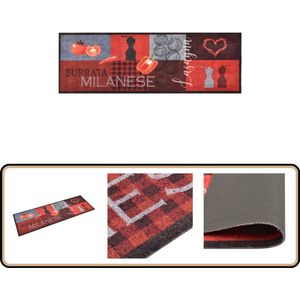 vidaXL Keukenmat - Tomatenprint - Wasbaar - 60x300 cm Vloermat - Keukenmat - Anti Slip Mat - Tomatendruk - Polyamide