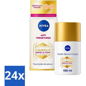 24 x NIVEA - Bodyolieserum - Luminous630 Tegen Striae - Tegen striemen & vlekken - Zwangerschapsstriemen - Huidolie - 100 ml - Striae Vermindering - Anti-striae - Zwangerschapsstriemen - Huidverkleuringen - Body Olie Serum