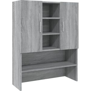 vidaXL - Wasmachinekast - 70,5x25,5x90 - cm - grijs - sonoma - eikenkleurig