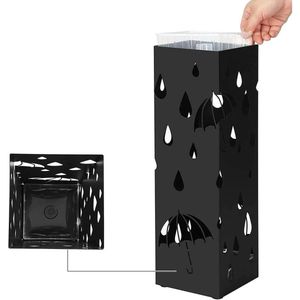 Zwart - Paraplubak - Paraplu's - Paraplubakken - Paraplu Houder - Paraplu - Paraplubak Zwart Metaal - Kapstok - Garderobe - Zwart