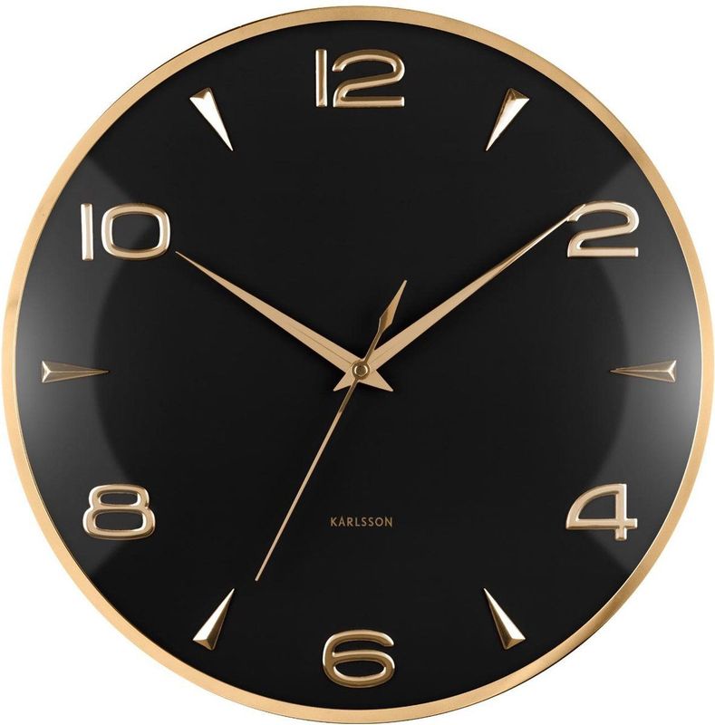 Karlsson - Sienna Glow - Wandklok - Zwart - IJzer - Ø40.6cm