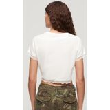 Superdry - 90s Lace Trim - Korte Mouw Top - Slim Fit
