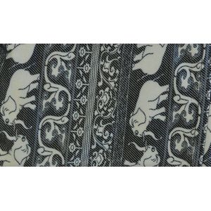 Dames casual tregging print - fantasie print met olifanten - SM - blauwgrijs