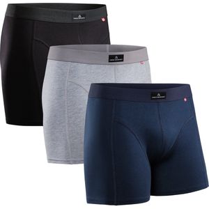Boxershorts - Grijs Gemêleerd - Katoenmix - Ademend - Multipack