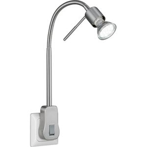 Stekkerlamp Lamp - Torna Loany - GU10 Fitting - 5W - Warm Wit 3000K - Dimbaar - Mat Nikkel - Aluminium