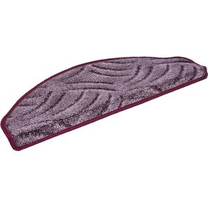 Trapmat Amberg traptreden matten - onderhoudsvriendelijk - set van 2 - 28 x 65 cm - aubergine