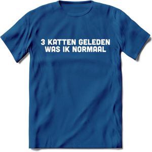 3 Katten Geleden - Katten T-Shirt Kleding Cadeau | Dames - Heren - Unisex | Kat / Dieren shirt | Grappig Verjaardag kado | Tshirt Met Print | - Donker Blauw - 3XL