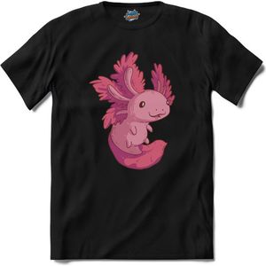Roze Casual Axolotl T-Shirt Heren / Dames Dieren Shirt
