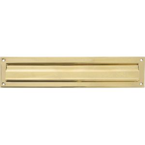 AMIG Brievenbusklep - goud - messing - 34,2 x 7,3 cm - energiebesparende brievenbus