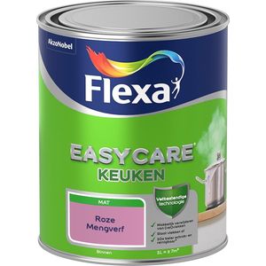 Flexa Easycare Muurverf - Keuken - Mat - Mengkleur - Roze - 1 liter