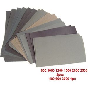 WiseGoods Luxe Set Schuurpapier Korrel P400/P3000 - Schuur Papier - Tools Klussen - DIY - Hobby Tool Bouw - Houtbewerking - 15st