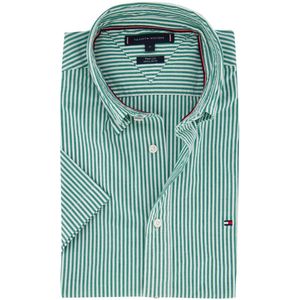 Tommy Hilfiger - Overhemd - Groen - Korte Mouw - Casual