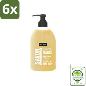 Sence - La Maison Du Savon De Marseille - Handzeep - Vanille - Hygiënisch - 500 ml - Voordeelverpakking - 6 stuks - Handzeep - Vanille