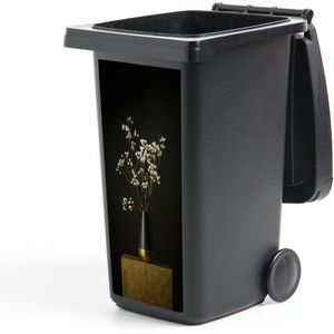 Container sticker Bloembollen - Wit - Vaas - Minimalistisch - 38x80 cm - Kliko sticker