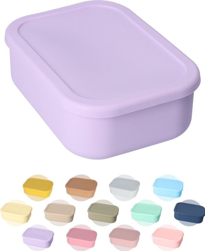 Flex - Buigbare Siliconen Bentobox - Lavendel - Diepvriesbakjes - BPA-vrij