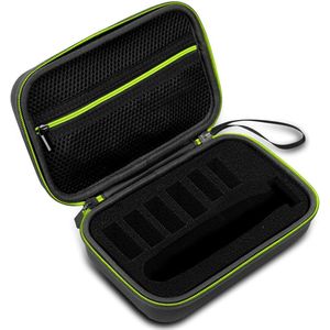 Hard Cover Carry Case - Reisetui - Luxe reisetui - Zwart - Geschikt Voor Philips Oneblade
