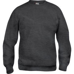 Clique Basic Roundneck Sweater Antraciet Melange maat XS