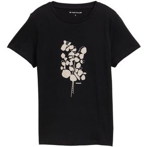Tom Tailor - T-shirt - Effen - Regular Fit - Katoen - Motiefprint