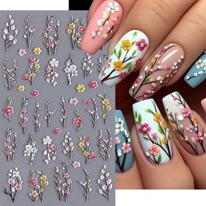 5D Reliëf Nagelstickers | Nail Art | Bloemen | Manicure Set