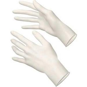 100 st Wegwerp handschoenen SMALL WIT Latex