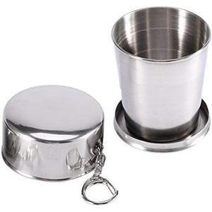 Opvouwbare roestvrijstalen bekers voor buitenactiviteiten - Compact en lichtgewicht