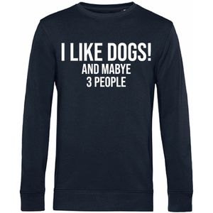 7431 - Sweater - I Like Dogs-Blue Navy-M