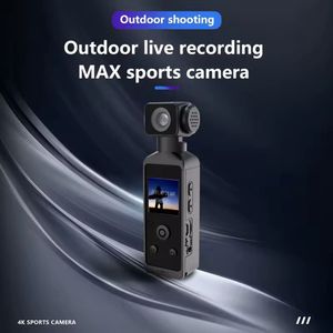4K Ultra HD zakactiecamera - 270 ° Draaibare Vlog Mini Sport Cam - Waterdichte behuizing Helm Reizen Fiets Driver Recorder