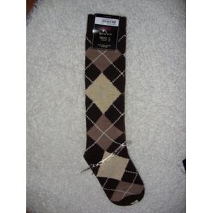 Bonnie Doon - Kniekousen - Dark Brown - Motief Ruit