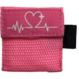 Kiss of life - Ademhalingsmasker - Beademingsmasker - Gezichtsbeschermer - Sleutelhanger - Roze - 1 stuk