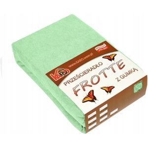 Badstof hoeslaken met elastiek 90x200 cm - Lichtgroen